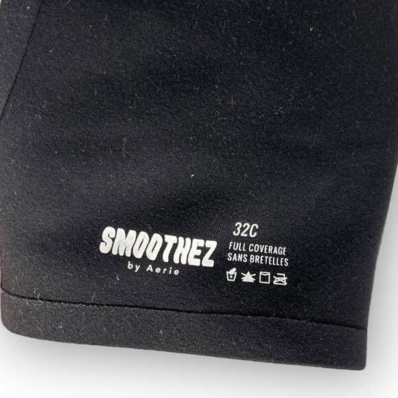 Aerie Smoothez Black Microfiber Full Coverage Bra Underwire Women’s Size 32C - Picture 7 of 7